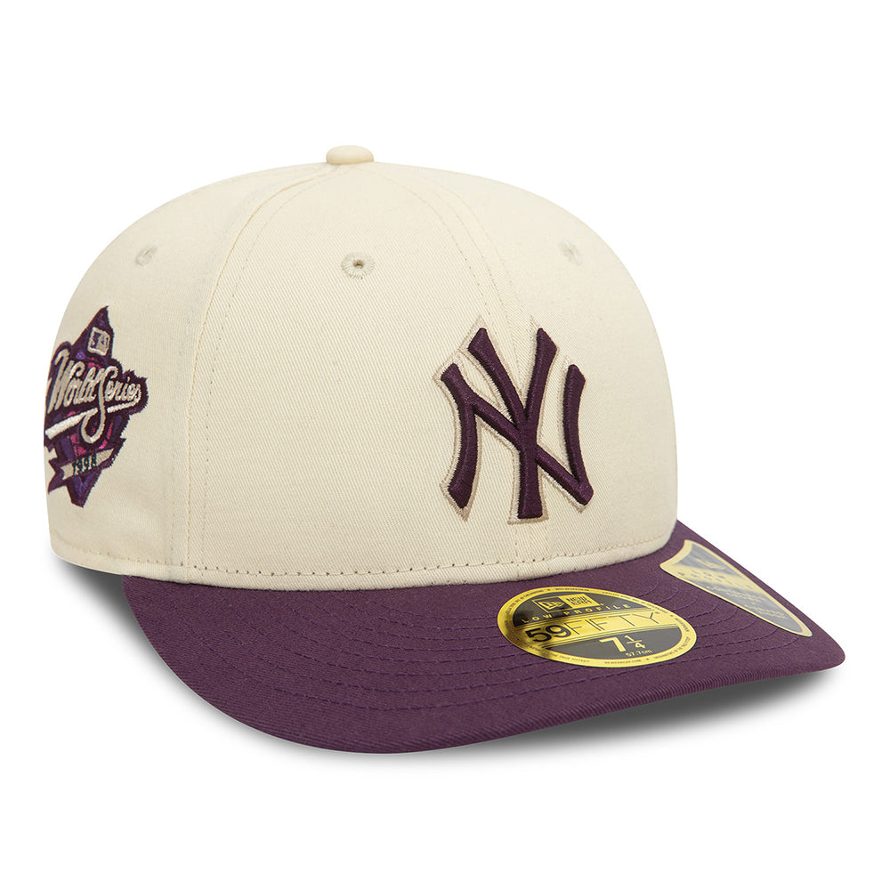 Casquette 59FIFTY MLB Seasonal World Series Low Profile New York Yankees crème clair-quetsche NEW ERA