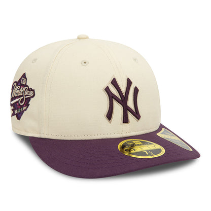 Casquette 59FIFTY MLB Seasonal World Series Low Profile New York Yankees crème clair-quetsche NEW ERA