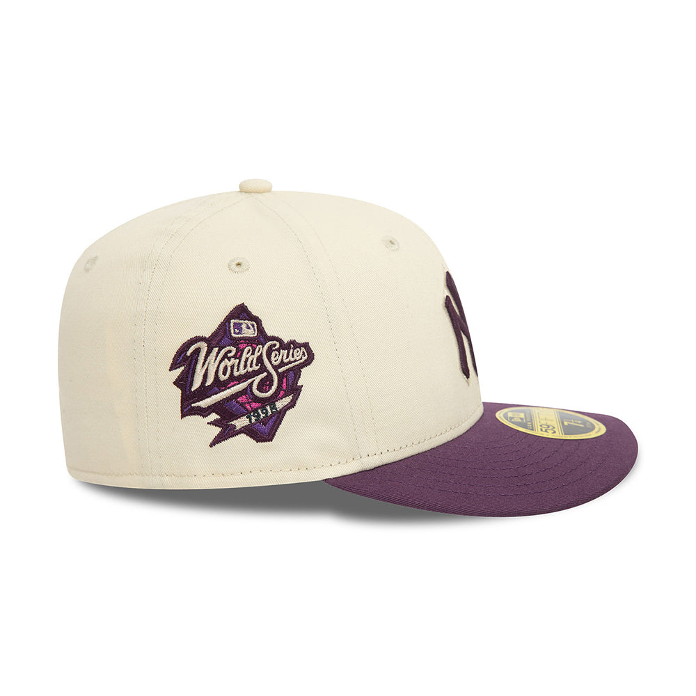 Casquette 59FIFTY MLB Seasonal World Series Low Profile New York Yankees crème clair-quetsche NEW ERA