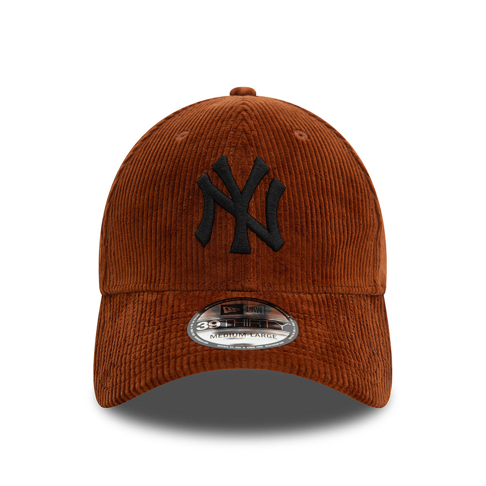 Casquette 39THIRTY MLB Cord New York Yankees marron-noir NEW ERA