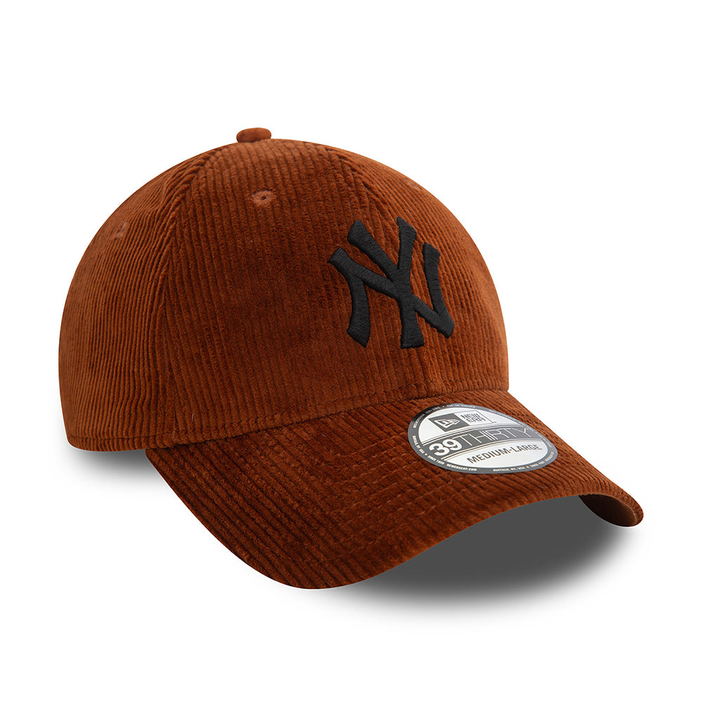 Casquette 39THIRTY MLB Cord New York Yankees marron-noir NEW ERA