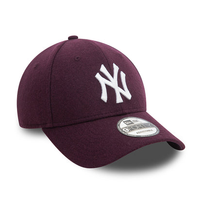 Casquette 9FORTY MLB Melton Wool New York Yankees violet-blanc NEW ERA