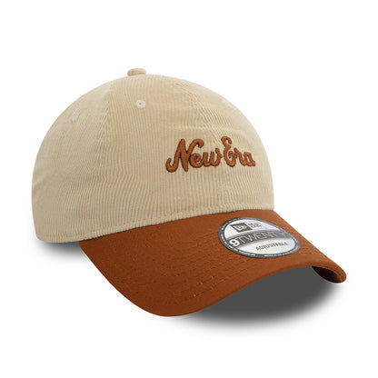 Casquette 9TWENTY NE Script Cord beige-brun NEW ERA