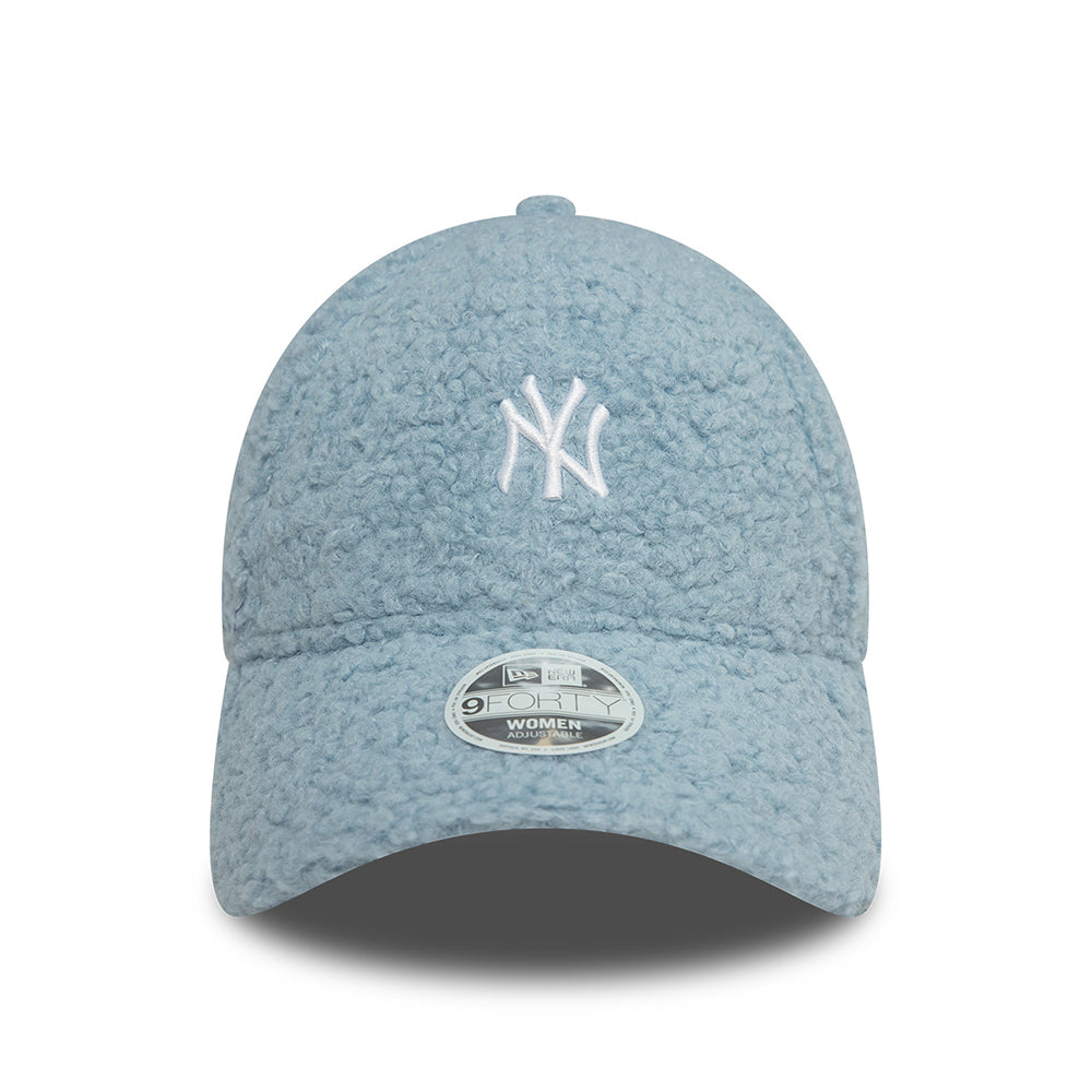 Casquette Femme 9FORTY MLB Borg New York Yankees bleu clair-blanc NEW ERA