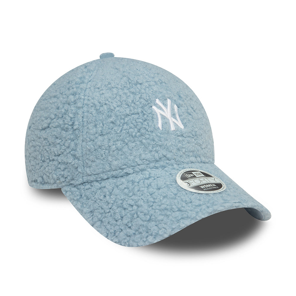 Casquette Femme 9FORTY MLB Borg New York Yankees bleu clair-blanc NEW ERA