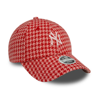 Casquette 9FORTY MLB Houndstooth New York Yankees rose-écarlate NEW ERA