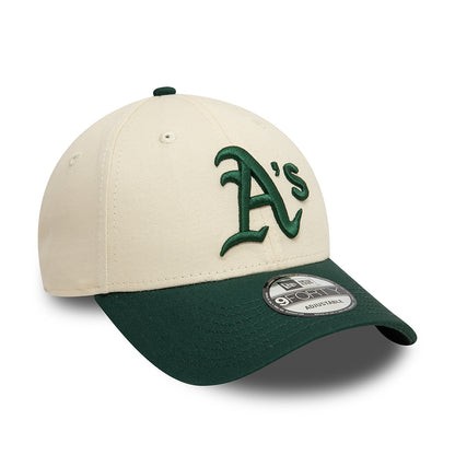 Casquette 9FORTY MLB Colourblock Athletics crème-vert foncé NEW ERA