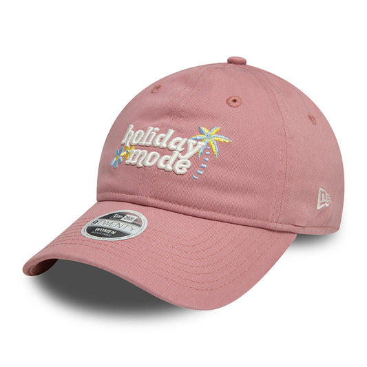 Casquette Femme 9TWENTY NE Phrase Holiday Mode en Coton Bio rose foncé NEW ERA