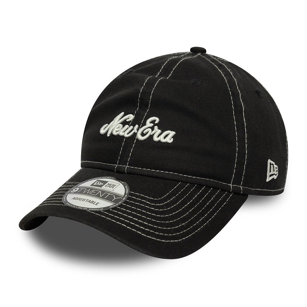 Casquette 9TWENTY Contrast Stitch en Coton noir-blanc NEW ERA