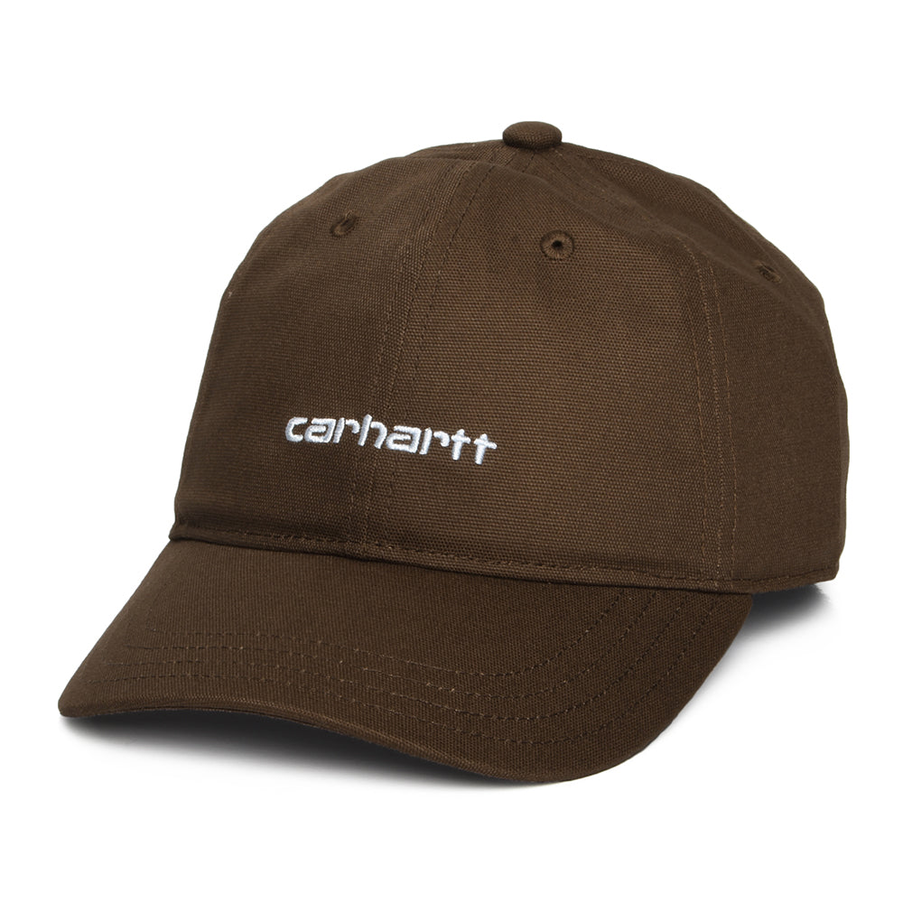 Casquette en Toile de Coton Script marron CARHARTT WIP