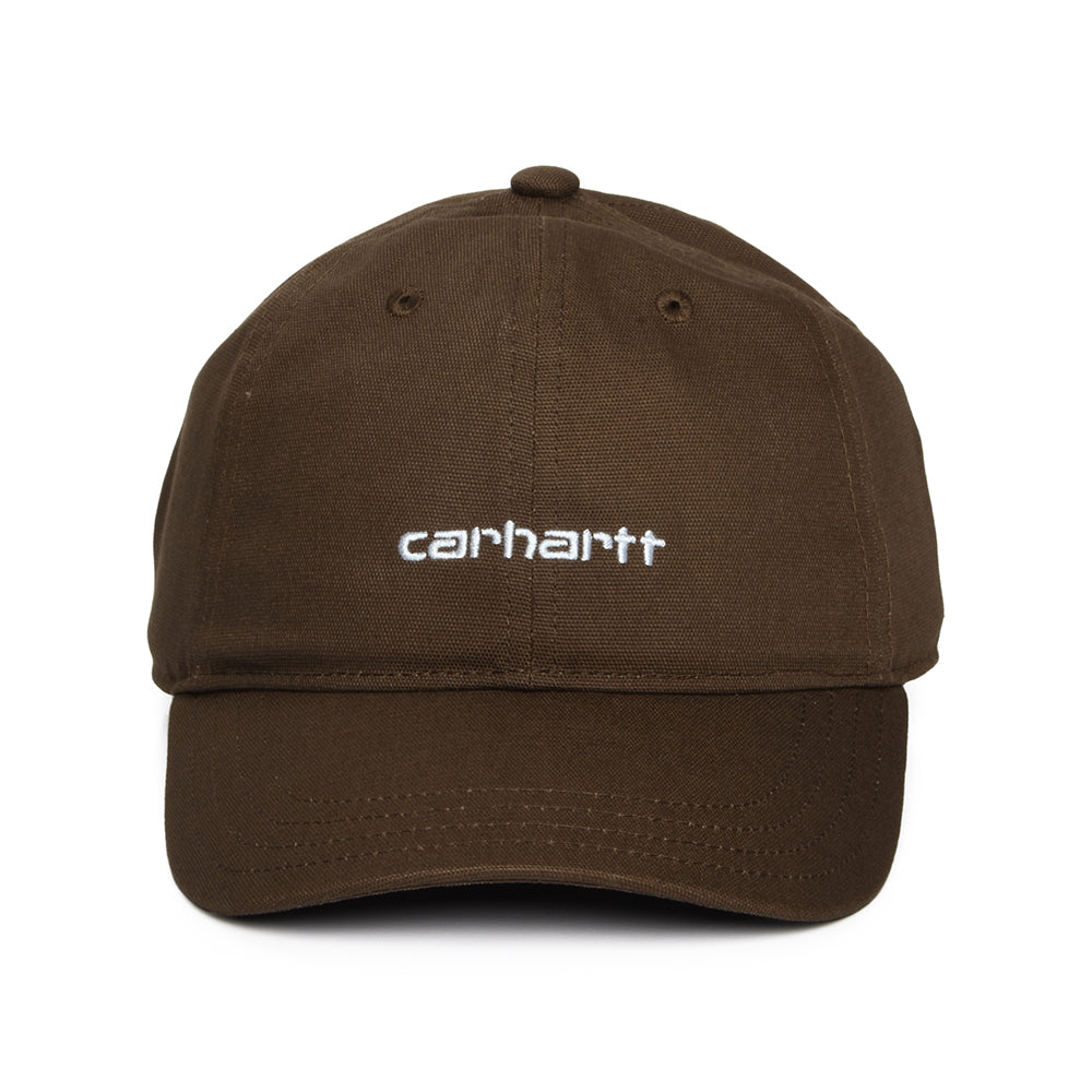 Casquette en Toile de Coton Script marron CARHARTT WIP