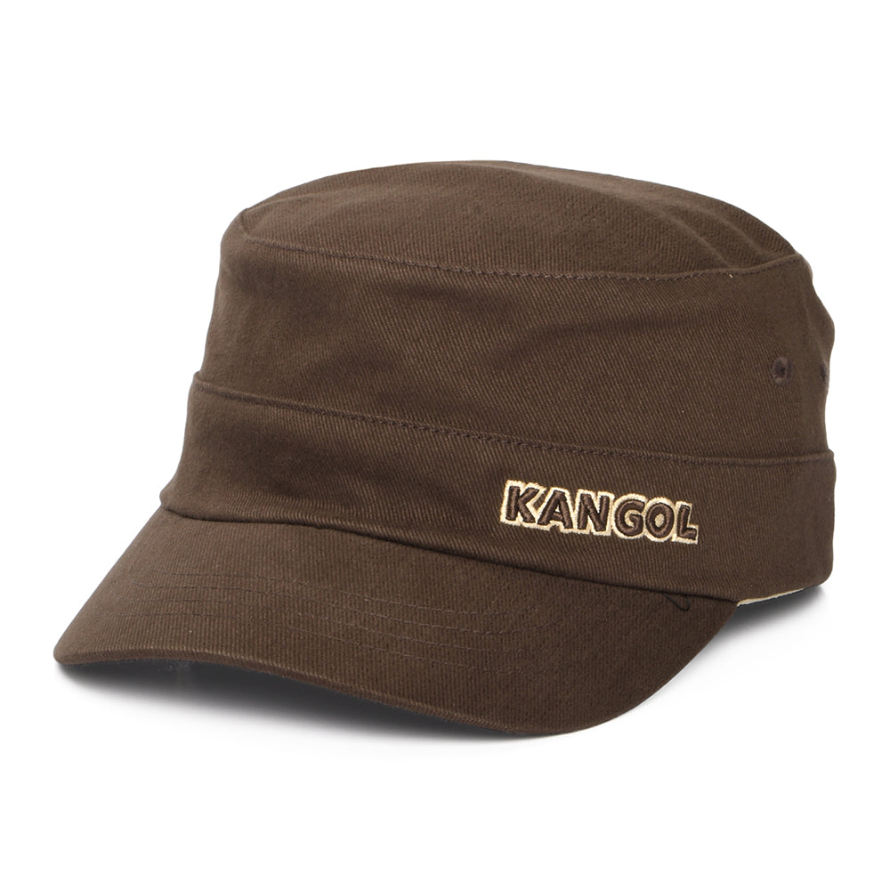 Casquette Militaire en Coton Sergé marron KANGOL