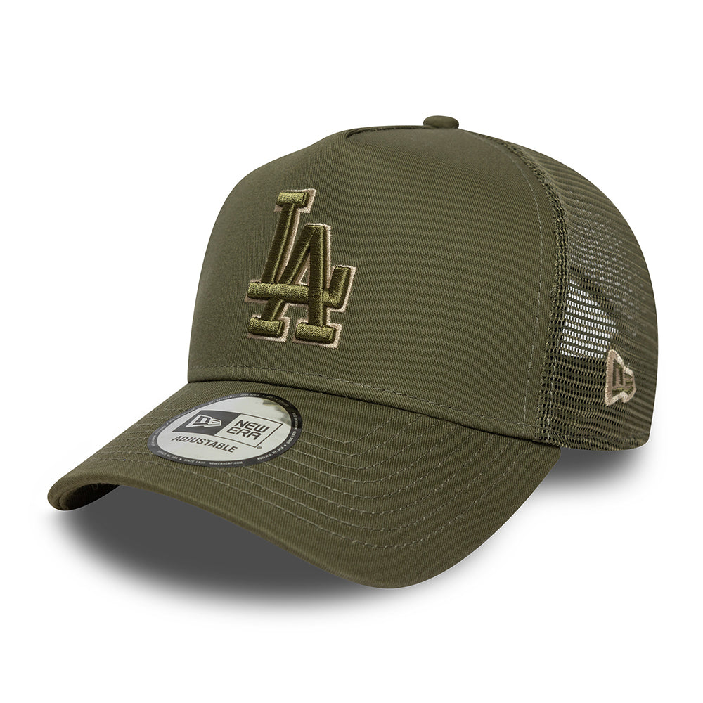 Casquette Trucker MLB Outline A-Frame L.A. Dodgers olive NEW ERA