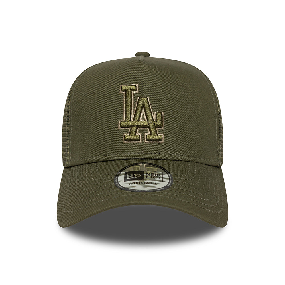 Casquette Trucker MLB Outline A-Frame L.A. Dodgers olive NEW ERA