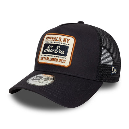 Casquette Trucker A-Frame NE Patch bleu marine NEW ERA