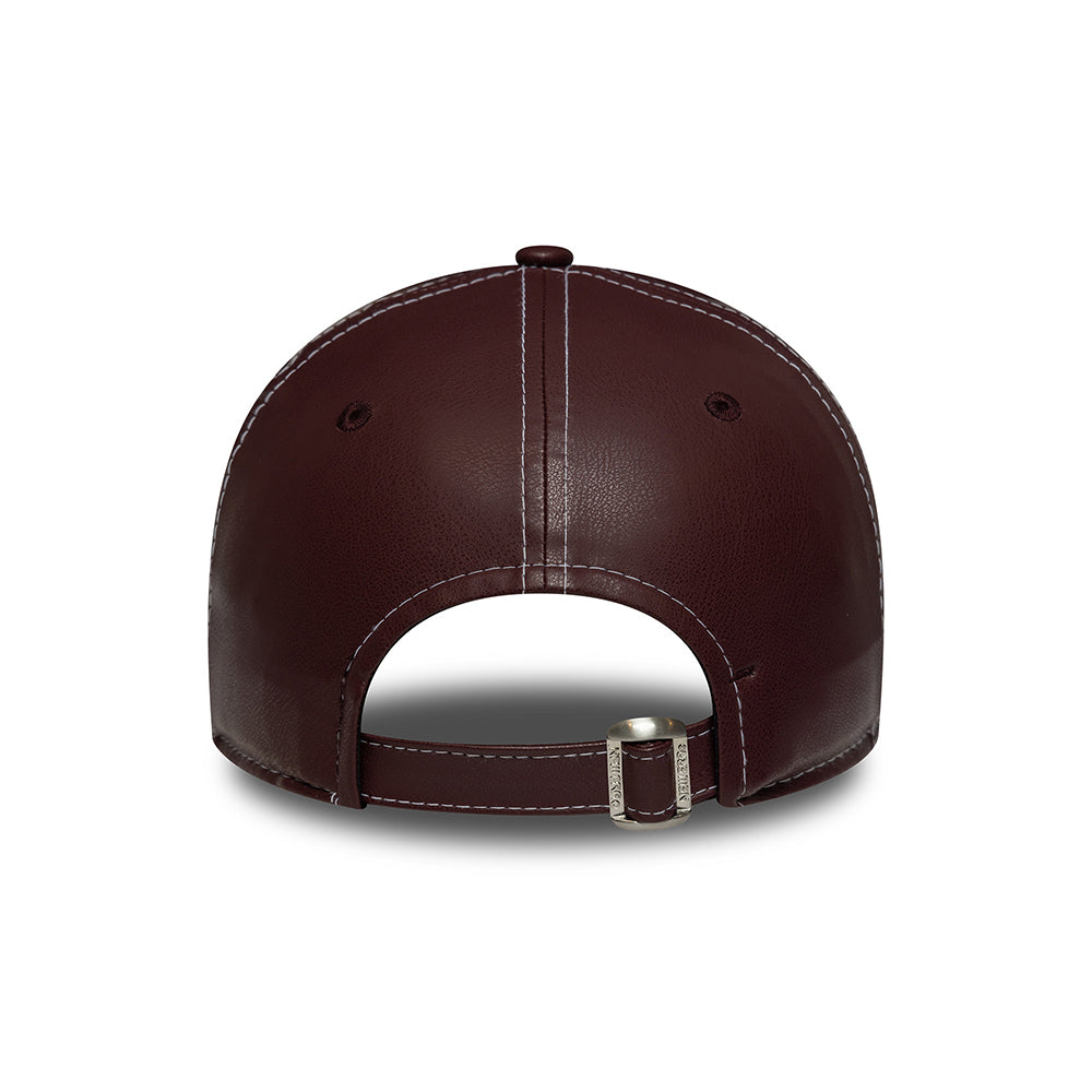 Casquette Femme 9FORTY MLB Topstitch PU New York Yankees bordeaux-blanc NEW ERA