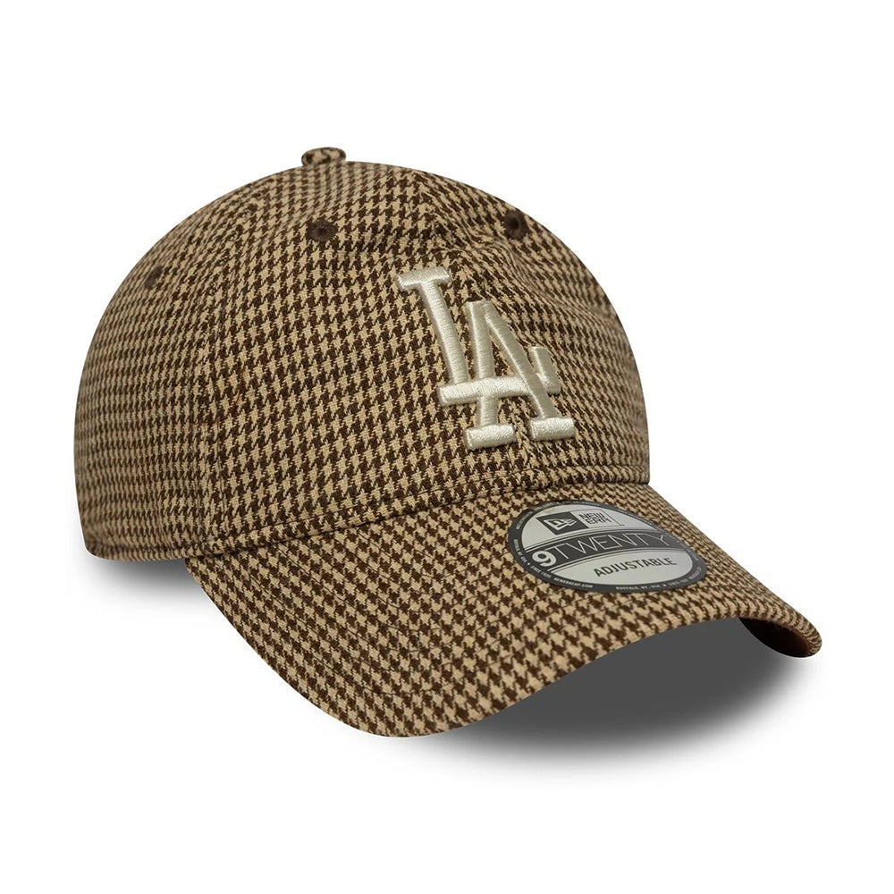 Casquette 9TWENTY MLB Hountstooth L.A. Dodgers beige-marron NEW ERA