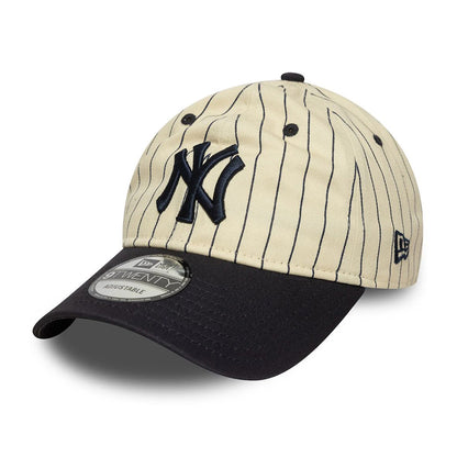 Casquette 9TWENTY MLB Pinstripe New York Yankees crème-bleu marine NEW ERA