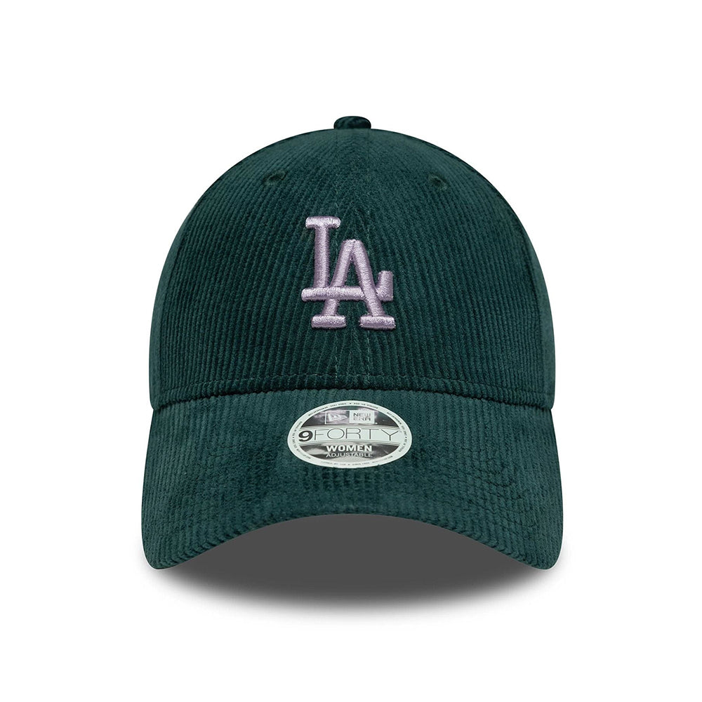 Casquette Femme 9FORTY MLB Cord L.A. Dodgers vert foncé-lavande NEW ERA