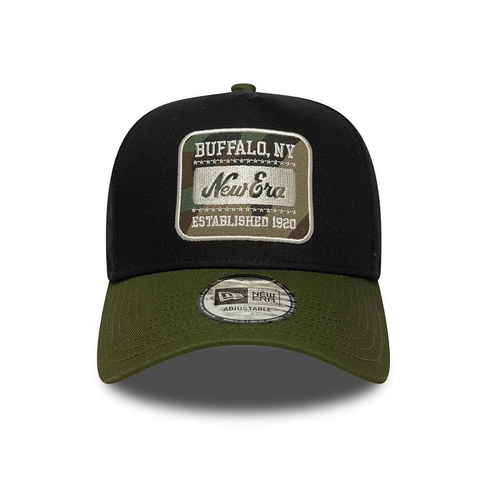 Casquette Snapback 9FORTY NE Camo Patch A-Frame noir-mousse NEW ERA