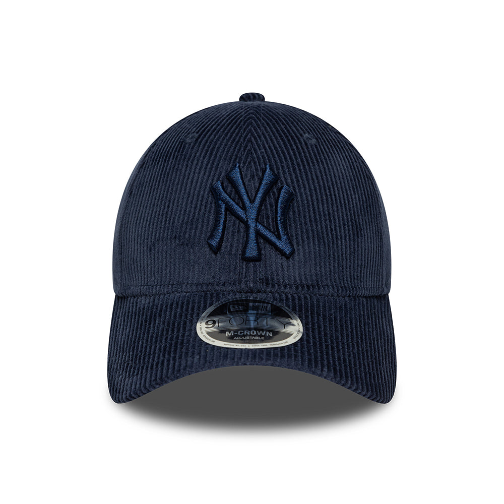 Casquette 9FORTY M-Crown MLB Cord XXV New York Yankees bleu marine NEW ERA