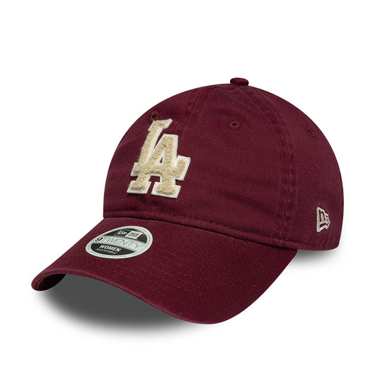 Casquette Femme 9TWENTY MLB Boucle L.A. Dodgers bordeaux-crème NEW ERA