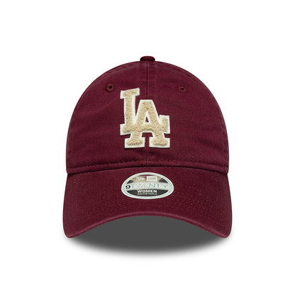 Casquette Femme 9TWENTY MLB Boucle L.A. Dodgers bordeaux-crème NEW ERA