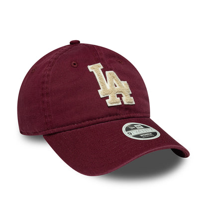Casquette Femme 9TWENTY MLB Boucle L.A. Dodgers bordeaux-crème NEW ERA