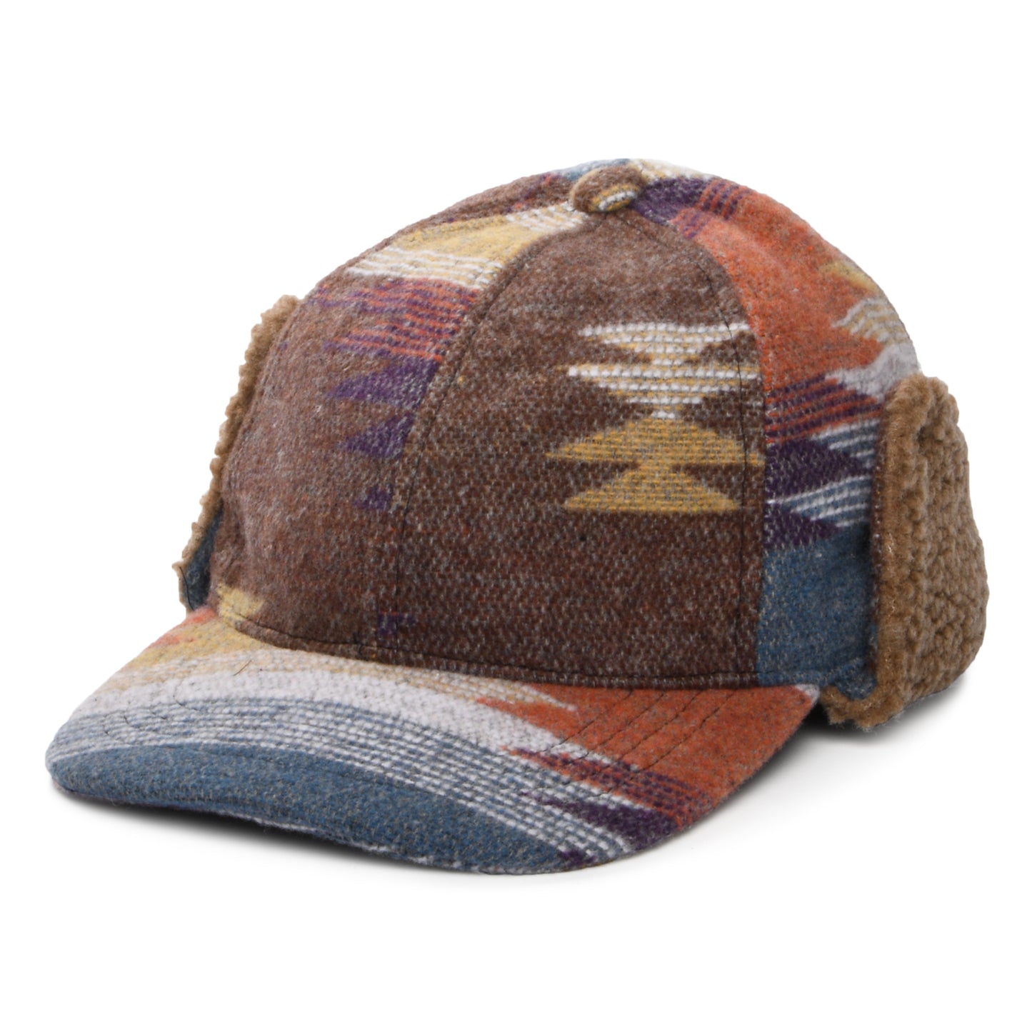 Casquette Avec Protège-Oreilles à Motif Aztèque Sapos marron-multicolore SCALA