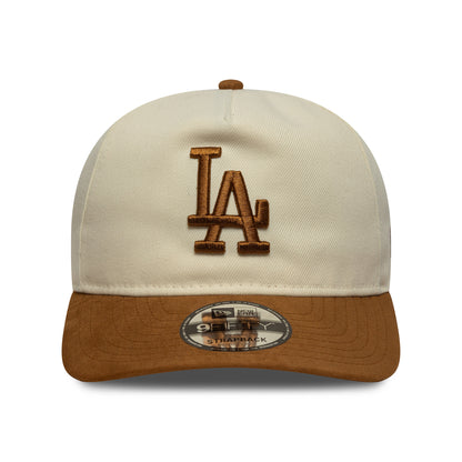 Casquette 9FIFTY MLB Suede Visor A-Frame L.A. Dodgers crème-ocre NEW ERA
