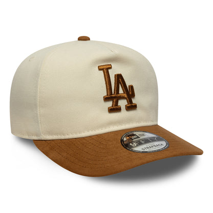 Casquette 9FIFTY MLB Suede Visor A-Frame L.A. Dodgers crème-ocre NEW ERA