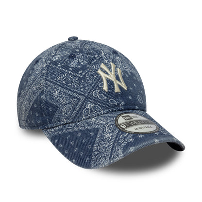 Casquette 9TWENTY - MLB Washed Paisley New York Yankees denim NEW ERA