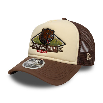 Casquette Trucker 9FORTY M-Crown NE Graphic A-Frame crème-chocolat NEW ERA