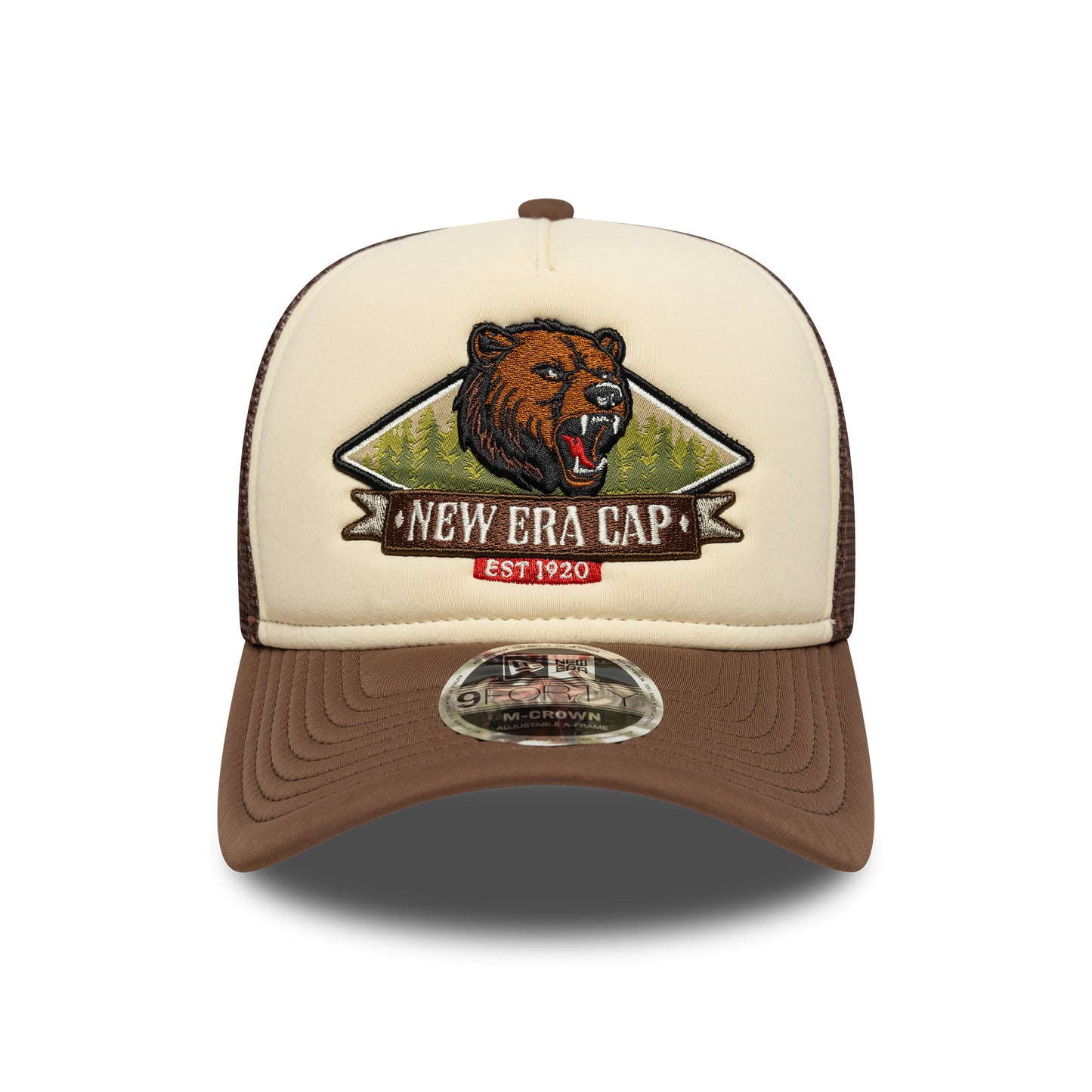 Casquette Trucker 9FORTY M-Crown NE Graphic A-Frame crème-chocolat NEW ERA