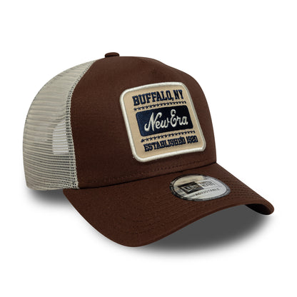 Casquette Trucker A-Frame NE Patch chocolat-pierre NEW ERA