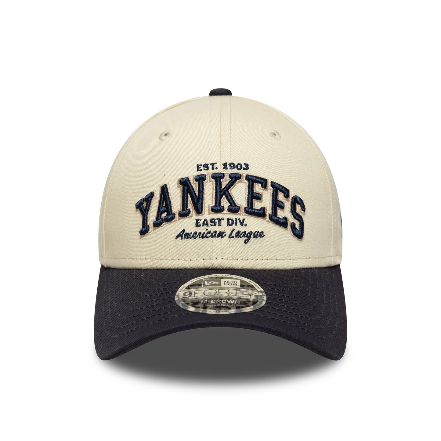 Casquette 9FORTY M-Crown MLB Wordmark New York Yankees crème-bleu marine NEW ERA