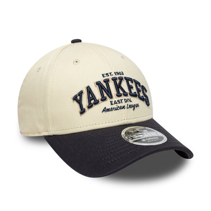 Casquette 9FORTY M-Crown MLB Wordmark New York Yankees crème-bleu marine NEW ERA