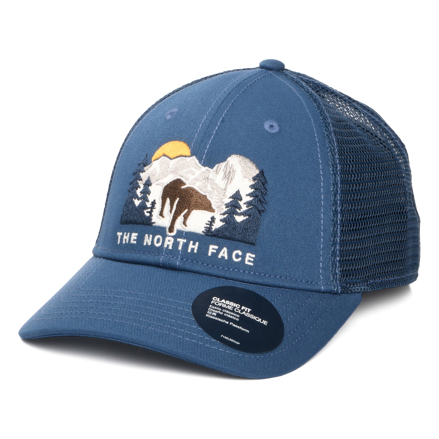 Casquette Trucker Recyclé Embroidered Mudder bleu fumée THE NORTH FACE