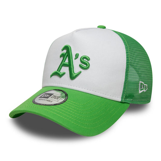 Casquette Trucker MLB League Essential A-Frame Athletics vert vif-blanc NEW ERA