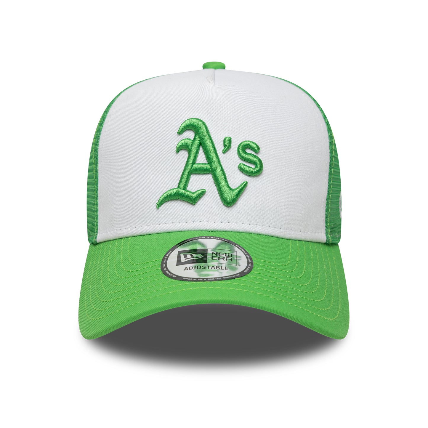 Casquette Trucker MLB League Essential A-Frame Athletics vert vif-blanc NEW ERA