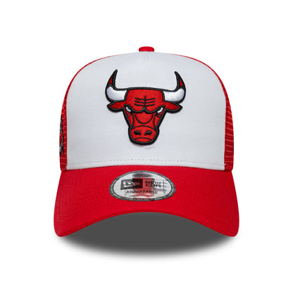 Casquette Trucker NBA Side Patch A-Frame Chicago Bulls rouge-blanc NEW ERA