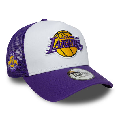 Casquette Trucker NBA Side Patch A-Frame L.A. Lakers violet-blanc NEW ERA