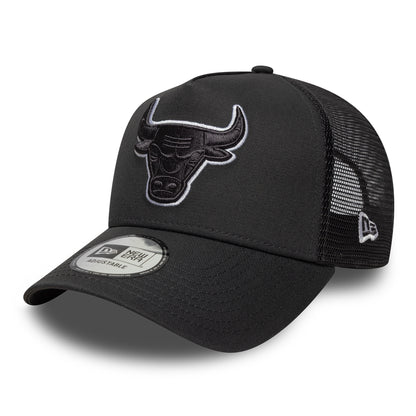 Casquette Trucker NBA Outline A-Frame Chicago Bulls gris foncé-blanc NEW ERA