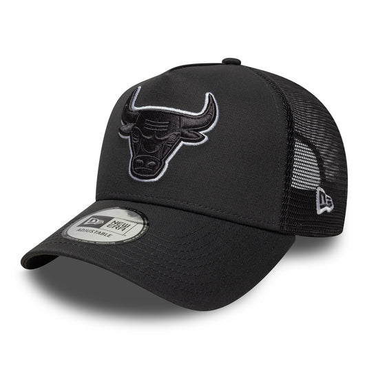 Casquette Trucker NBA Outline A-Frame Chicago Bulls gris foncé-blanc NEW ERA