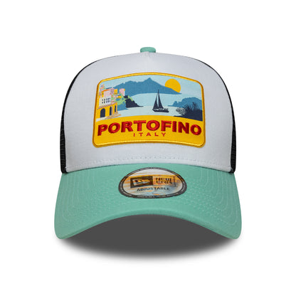 Casquette Trucker Location Patch A-Frame Portofino aqua-noir NEW ERA