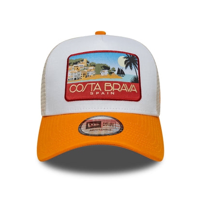Casquette Trucker A-Frame Location Patch Costa Brava orange-pierre NEW ERA