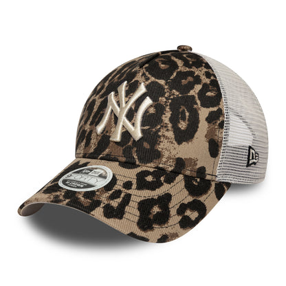 Casquette Trucker Femme 9FORTY MLB Leopard Yankees marron-pierre NEW ERA