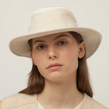 Chapeau Été Pliable En Coton Et Chanvre TMH55 Mash Up sable TILLEY