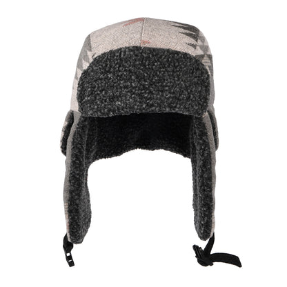 Chapka à Motif Aztèque Shauna panaché de gris SCALA