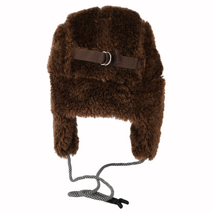 Casquette Saharienne en Imitation Peau de Mouton Utility marron KANGOL